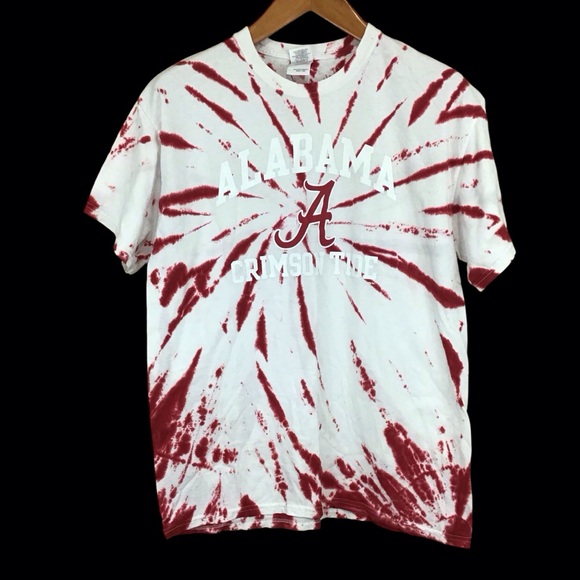 Alabama Crimson Tide Tie-Dye T-Shirt L Gildan University of Alabama - Picture 1 of 7